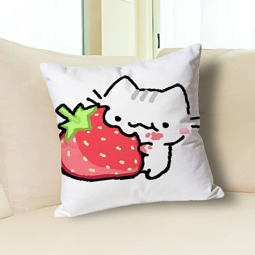 Hot Cute Strawberry Cat Meme Various Sizes Square Pillow Case For Car Home Bedchamber Decor Custom Valentine gift 30cmx30cm
Hot Cute Strawberry Cat Meme Various Sizes Square Pillow Case For Car Home Bedchamber Decor Custom Valentine gift 30cmx30cm