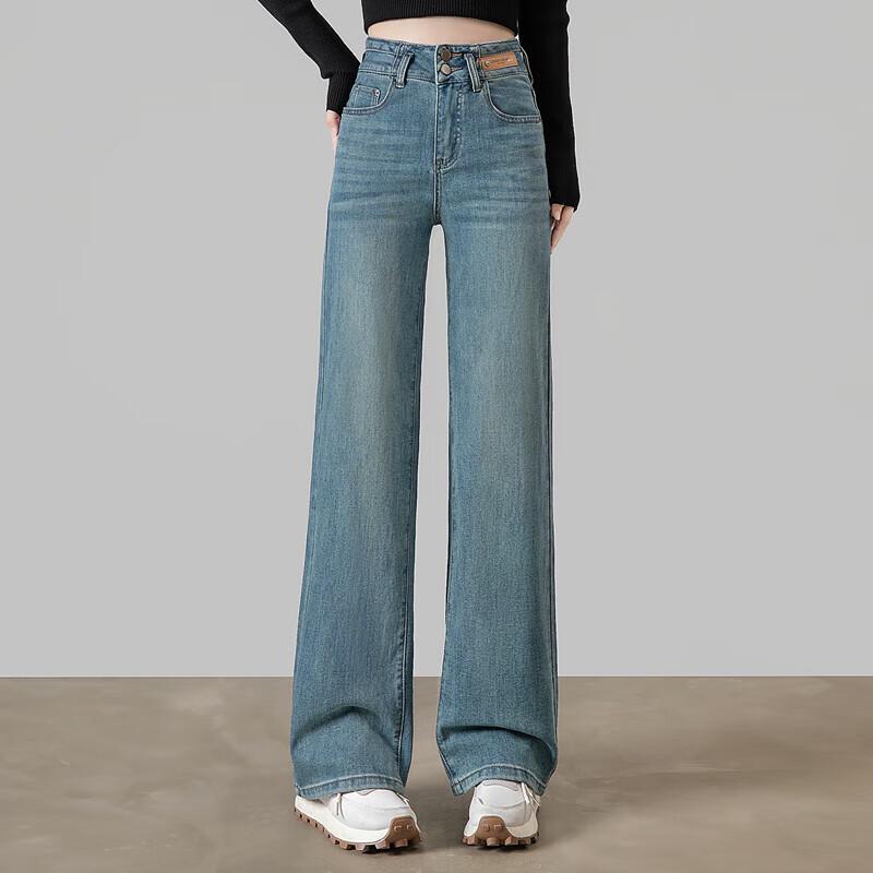 Women s High-Waist Washed Wide-Leg Denim Pants L
Women s High-Waist Washed Wide-Leg Denim Pants L