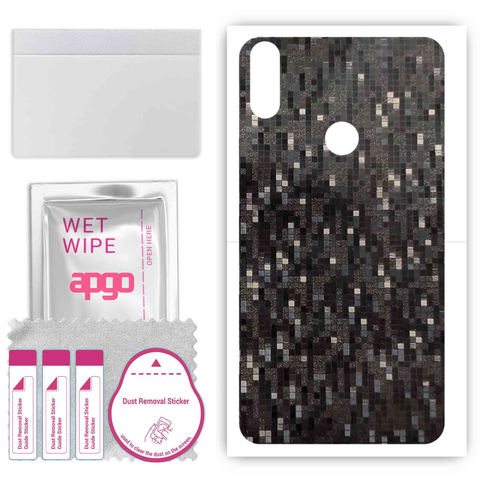 Apgo Protective Skin Sticker для задньої панелі, сумісної з Motorola One Power (P30 Примітка), Обгортка плівка, фольга, вініл – візерунок чорного пікселя
Apgo Protective Skin Sticker для задньої панелі, сумісної з Motorola One Power (P30 Примітка), Обгортка плівка, фольга, вініл – візерунок чорного пікселя