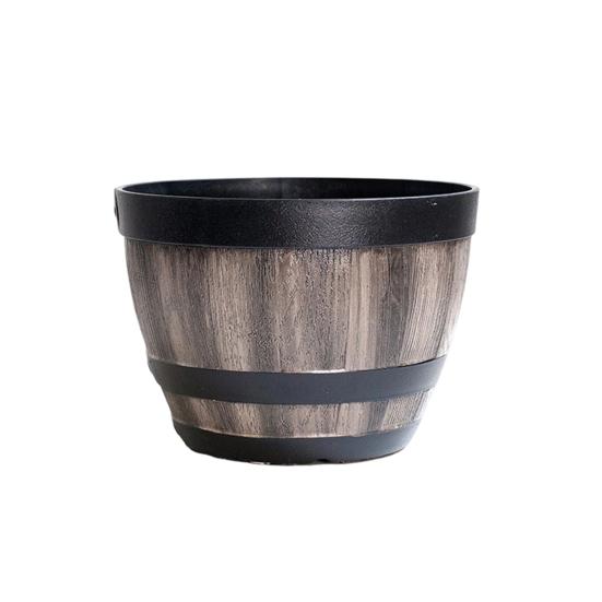 Flowerpot with Built-In Drainage System Rustic Barrel Style Decorative Garden Planter Flowers Herbs Vegetables Small Shrubs Entryway Flowerpot 22cm
Flowerpot with Built-In Drainage System Rustic Barrel Style Decorative Garden Planter Flowers Herbs Vegetables Small Shrubs Entryway Flowerpot 22cm