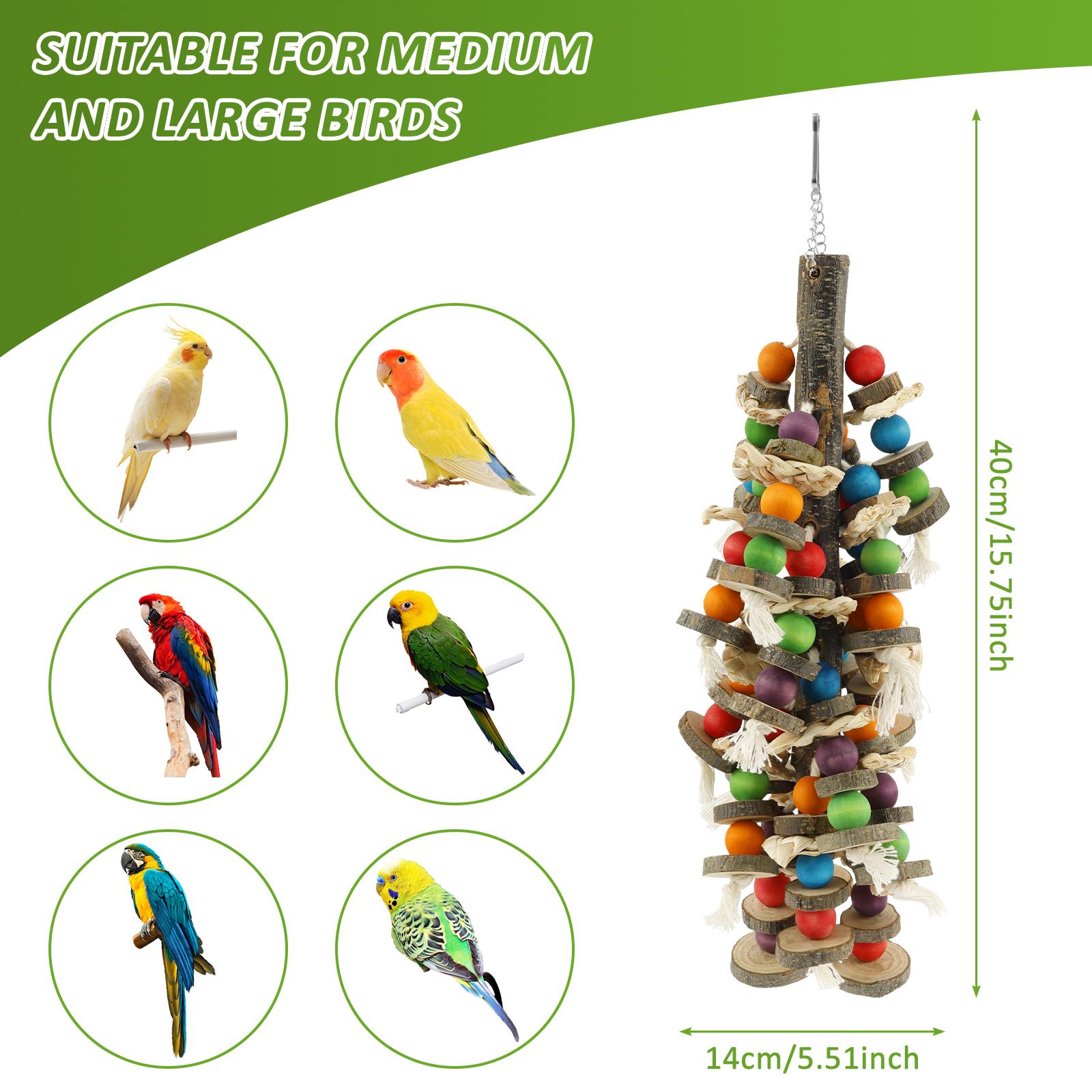 Blocks Bird Bite Toy Handmade Wooden Parrot Cage Bite Toy With Top Hook Soothing Pet Chewing Toy Decorative Bird Cage Supplies
Blocks Bird Bite Toy Handmade Wooden Parrot Cage Bite Toy With Top Hook Soothing Pet Chewing Toy Decorative Bird Cage Supplies