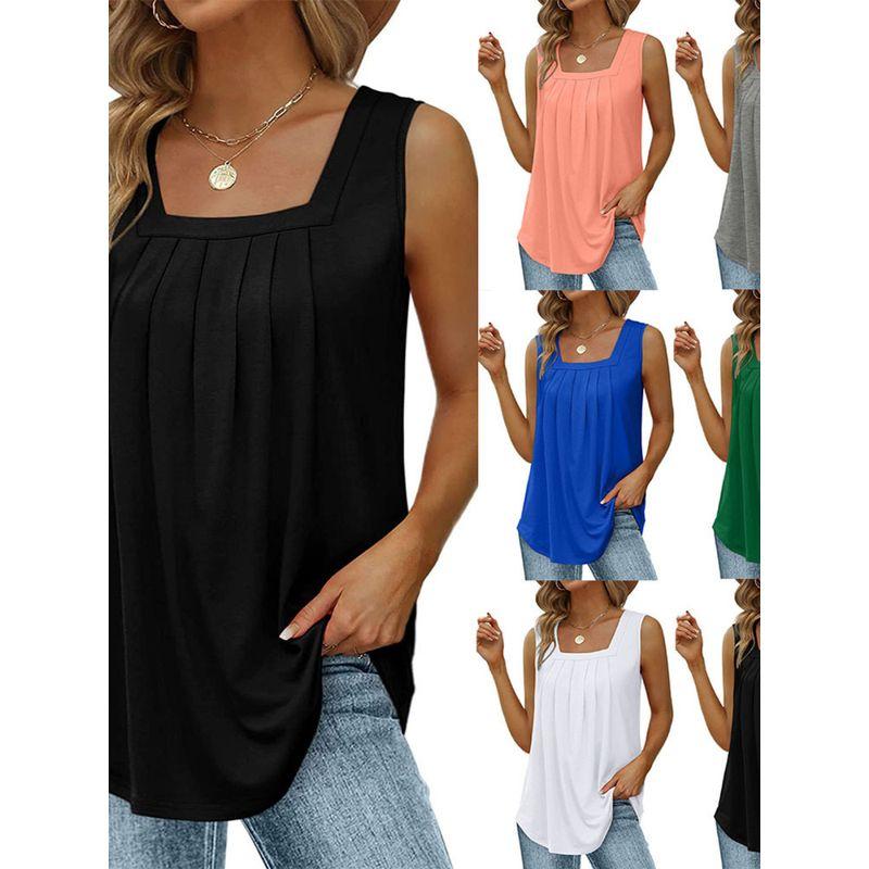 Pleated Square Neck Solid Color Vest Woman Ruched Square Collar Pure Color Vest for Women White XXXl
Pleated Square Neck Solid Color Vest Woman Ruched Square Collar Pure Color Vest for Women White XXXl