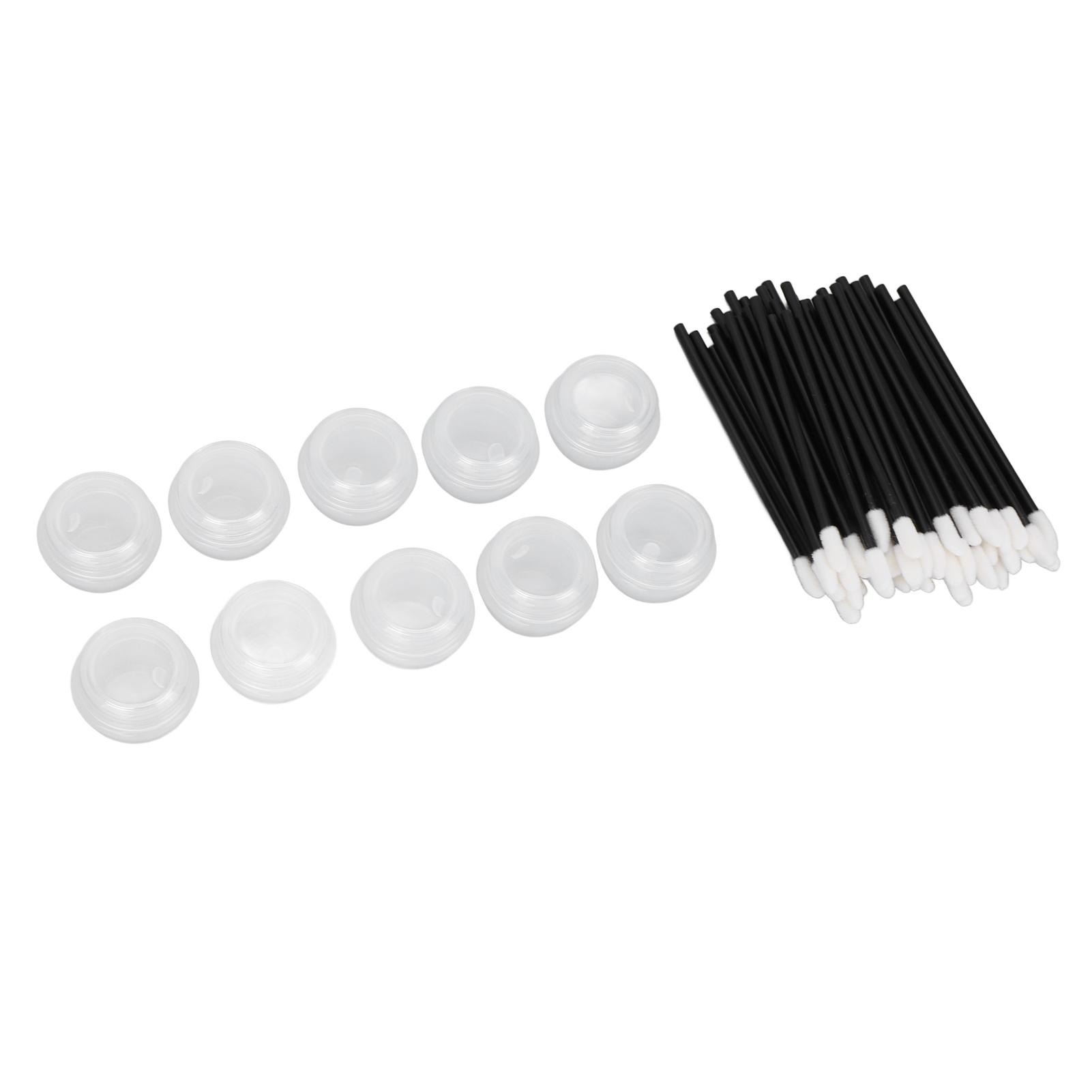 Lipstick Wands Tool Kit 50PCS Disposable Lip Wands and 10PCS Empty Jar for Home DIY Travel and Beauty Salon
Lipstick Wands Tool Kit 50PCS Disposable Lip Wands and 10PCS Empty Jar for Home DIY Travel and Beauty Salon