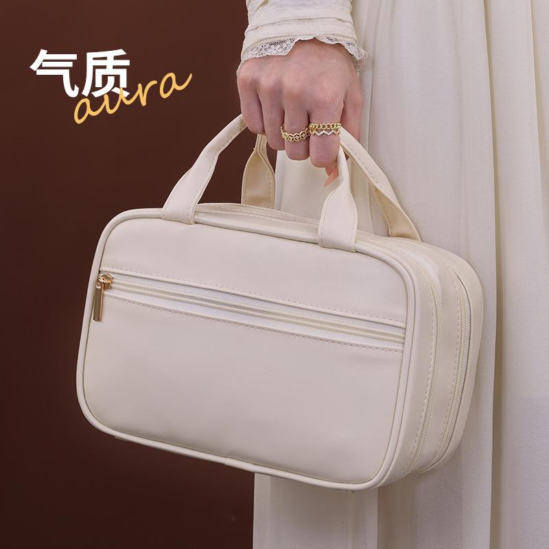 French Double-layer Handheld Makeup Bag With Large Capacity High-end Feel Brush Storage Travel Portable Partition Wash
French Double-layer Handheld Makeup Bag With Large Capacity High-end Feel Brush Storage Travel Portable Partition Wash