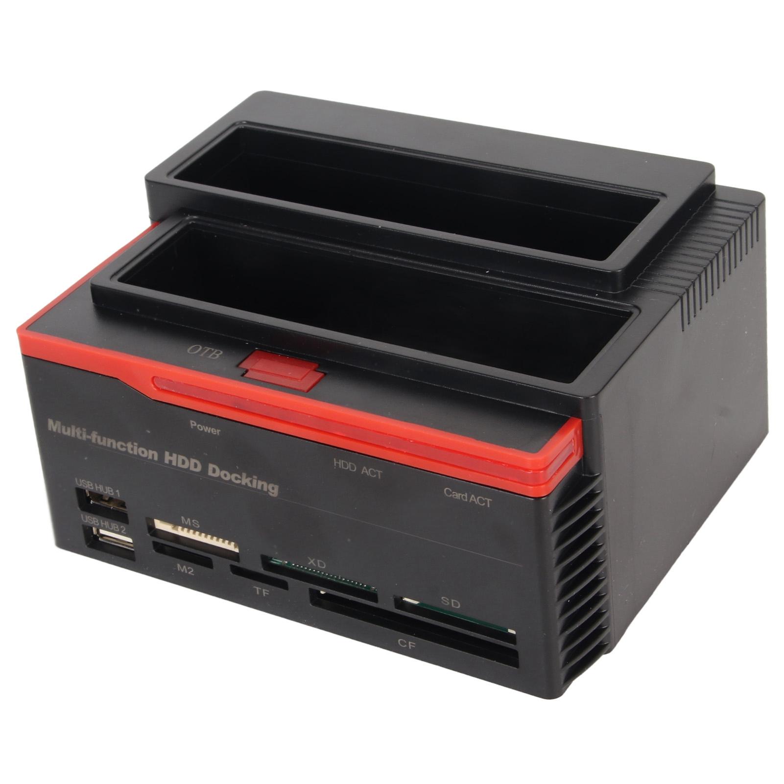 Док-станція для HDD з двома відсіками 480 Мбіт/с USB2.0 до SATA IDE Функція клонування Зчитувач жорстких дисків для UK Plug
Док-станція для HDD з двома відсіками 480 Мбіт/с USB2.0 до SATA IDE Функція клонування Зчитувач жорстких дисків для UK Plug