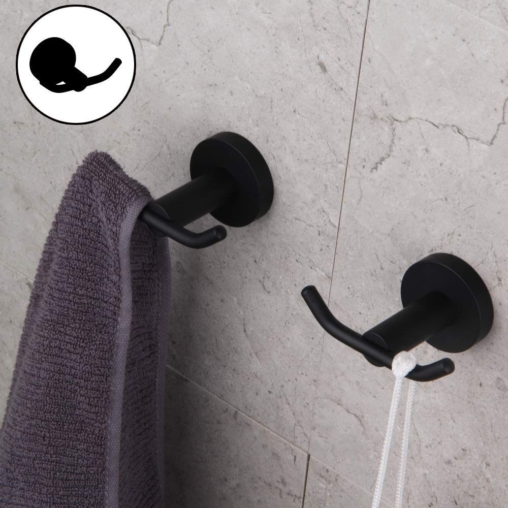 1/2Pcs Wall Mounted Bathroom Hook Dual Hooks Door Hanger Heavy Duty Towel Robe Holder Hat Black 1Pc
1/2Pcs Wall Mounted Bathroom Hook Dual Hooks Door Hanger Heavy Duty Towel Robe Holder Hat Black 1Pc