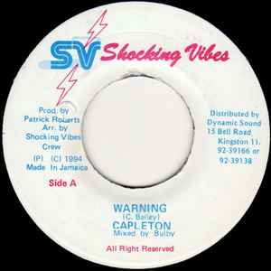 7-дюймовая пластинка CAPLETON - Warning NONE Shocking Vibes 1944 Ямайка Регги, Ска и Даб Б/У
7-дюймовая пластинка CAPLETON - Warning NONE Shocking Vibes 1944 Ямайка Регги, Ска и Даб Б/У