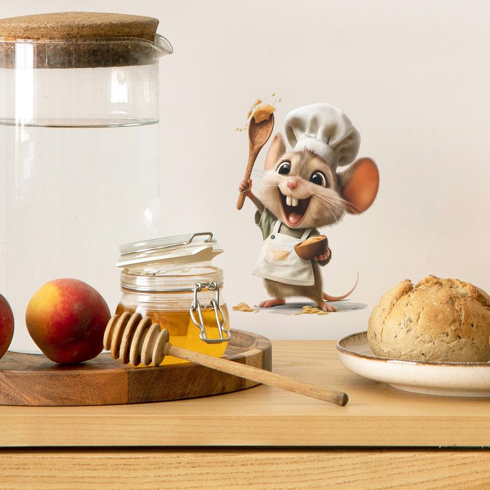 Self-adhesive Cartoon Chef Mouse Wall Stickers for Kids Bedroom Mouse Hole Decoration 10x14cm різнокольоровий
Self-adhesive Cartoon Chef Mouse Wall Stickers for Kids Bedroom Mouse Hole Decoration 10x14cm різнокольоровий