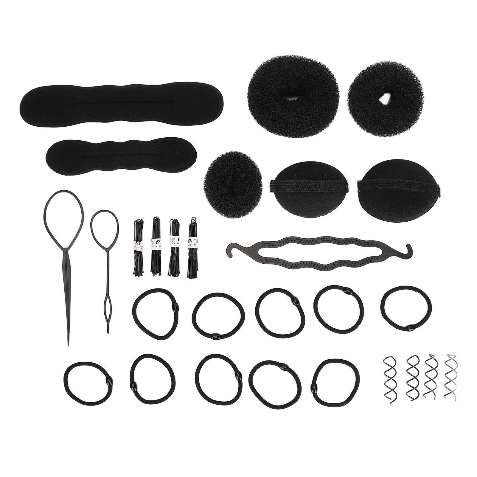 Hair Bun Shaper Set Pins Elastic Bands Hair Donut Bun Maker Hairdressing Tool Set for Adults Children
Hair Bun Shaper Set Pins Elastic Bands Hair Donut Bun Maker Hairdressing Tool Set for Adults Children