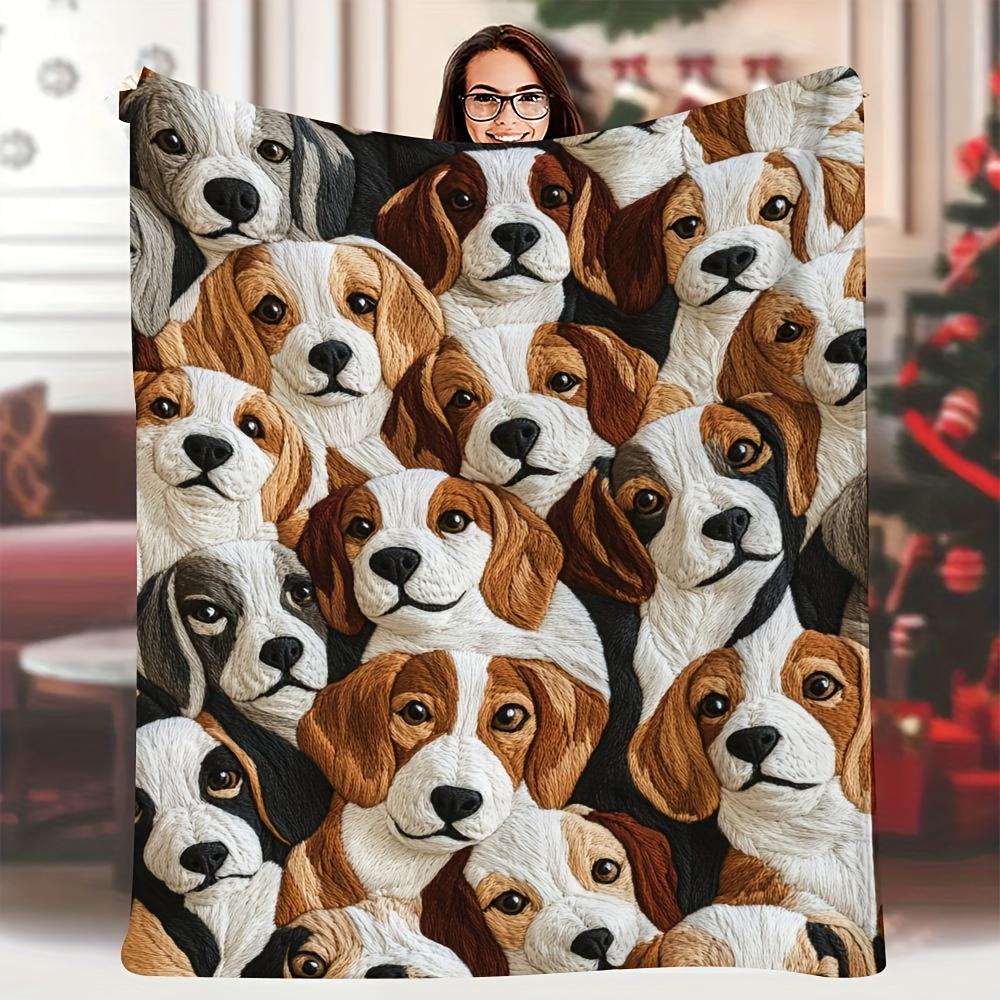 1pc Beagles Soft And Comfortable Flannel Blanket Mixed Color Polyester Material, Suitable for All Seasons, Couch Bed Office Naps 75x90cm
1pc Beagles Soft And Comfortable Flannel Blanket Mixed Color Polyester Material, Suitable for All Seasons, Couch Bed Office Naps 75x90cm