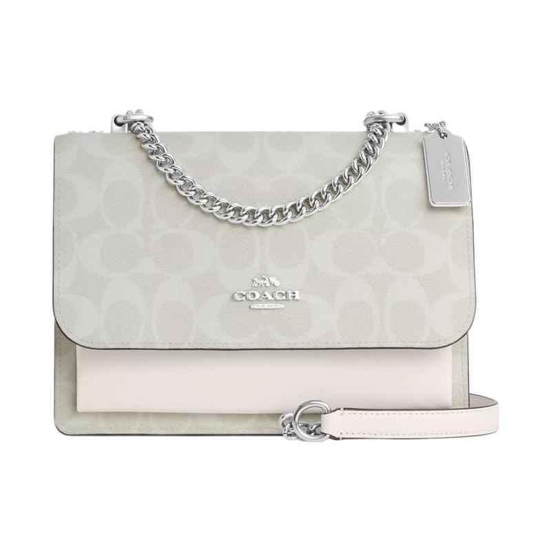 COACH Klare 21 classic presbyopic flip letter logo canvas and leather shoulder crossbody bag small size women s glacier white білий
COACH Klare 21 classic presbyopic flip letter logo canvas and leather shoulder crossbody bag small size women s glacier white білий