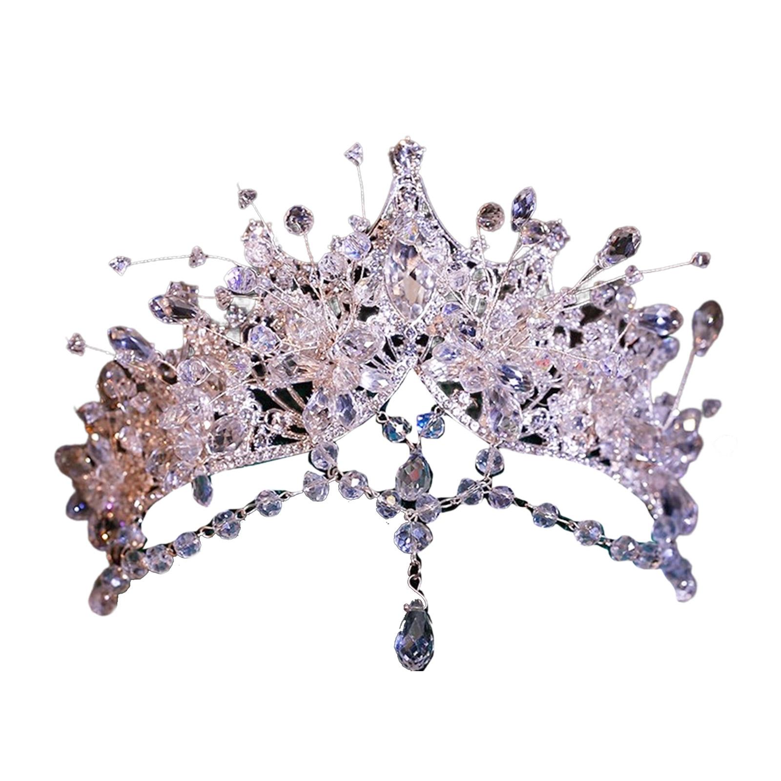 Fashionable Wedding Crowns Hair Accessory Elegant Silver Crystals Tiaras Portable Gifts for Bridal and Trendy Women 1
Fashionable Wedding Crowns Hair Accessory Elegant Silver Crystals Tiaras Portable Gifts for Bridal and Trendy Women 1