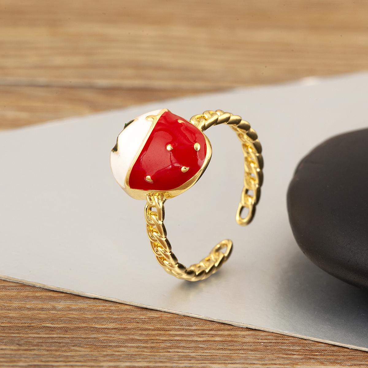 Nidin New Fashion Strawberry Shape Enamel Dripping Oil Open Rings For Women Female Inlaid Green Zircon Adjustable Finger Jewelry resizable
Nidin New Fashion Strawberry Shape Enamel Dripping Oil Open Rings For Women Female Inlaid Green Zircon Adjustable Finger Jewelry resizable