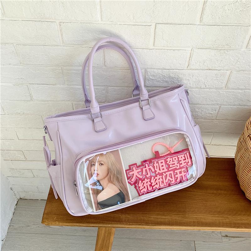 Korean Style Transparent Handiness Crossbody Bag for Fans Texture and Casual Shoulder Bag Commuting Simple and Versatile Ita Bag фиолетовый
Korean Style Transparent Handiness Crossbody Bag for Fans Texture and Casual Shoulder Bag Commuting Simple and Versatile Ita Bag фиолетовый
