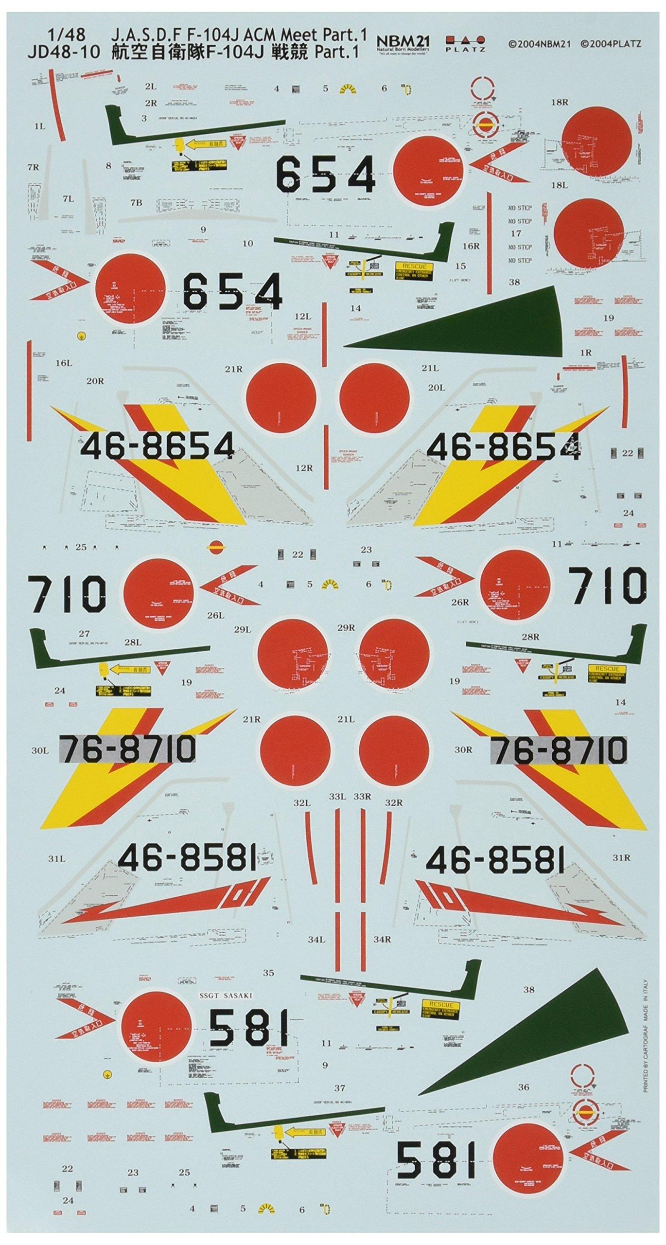 PLATZ Декаль для истребителя JASDF, соревнование, пластиковые детали, 1/48 F-104J Часть 1 JD48-10
PLATZ Декаль для истребителя JASDF, соревнование, пластиковые детали, 1/48 F-104J Часть 1 JD48-10