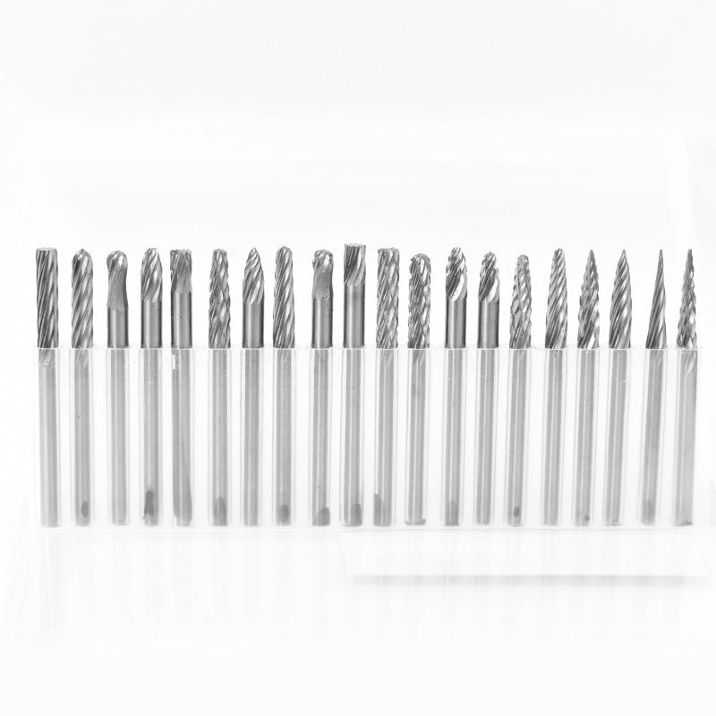 20pcs 3*3mm hard alloy tungsten steel grinding head rotating file head wood carving grinding head root carving carving knife
20pcs 3*3mm hard alloy tungsten steel grinding head rotating file head wood carving grinding head root carving carving knife