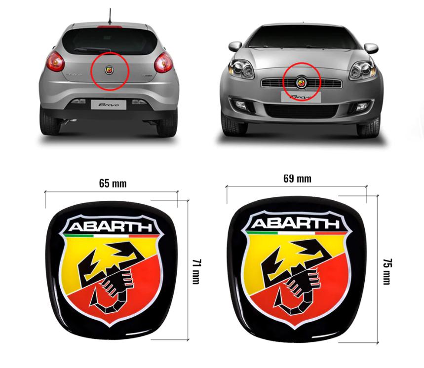 Наклейка с логотипом Bravo 3D Abarth, передняя и задняя эмблема
Наклейка с логотипом Bravo 3D Abarth, передняя и задняя эмблема