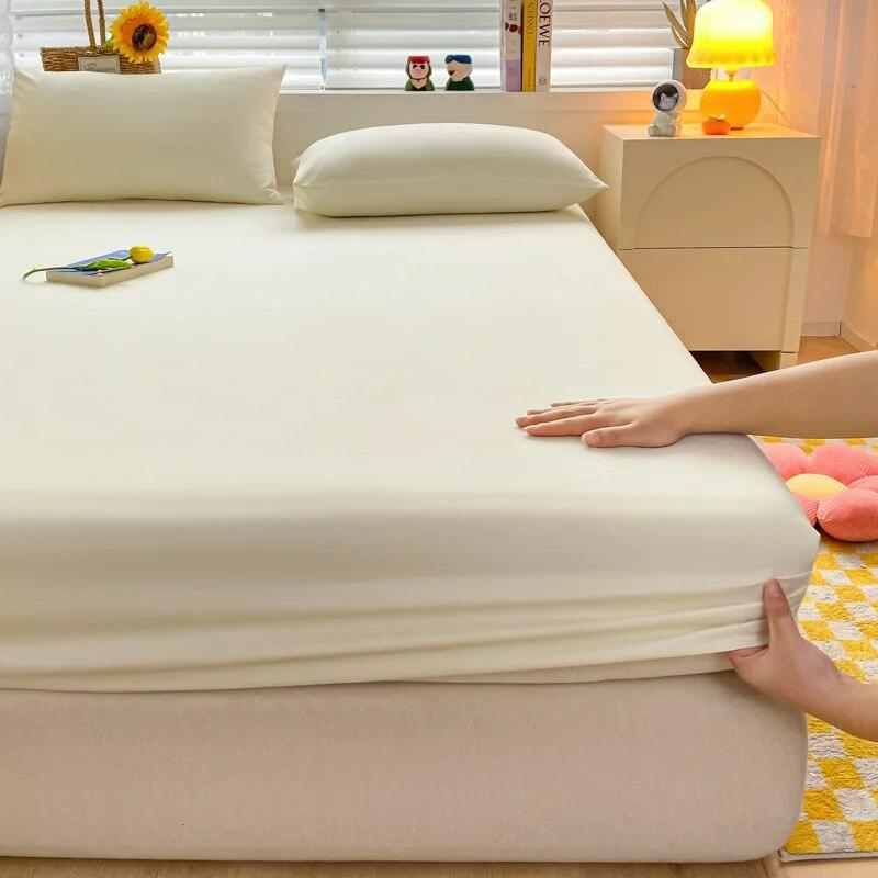 Мягкая хлопковая простыня с эластичной лентой, однотонный наматрасник 180x200x25cm бежевый
Мягкая хлопковая простыня с эластичной лентой, однотонный наматрасник 180x200x25cm бежевый
