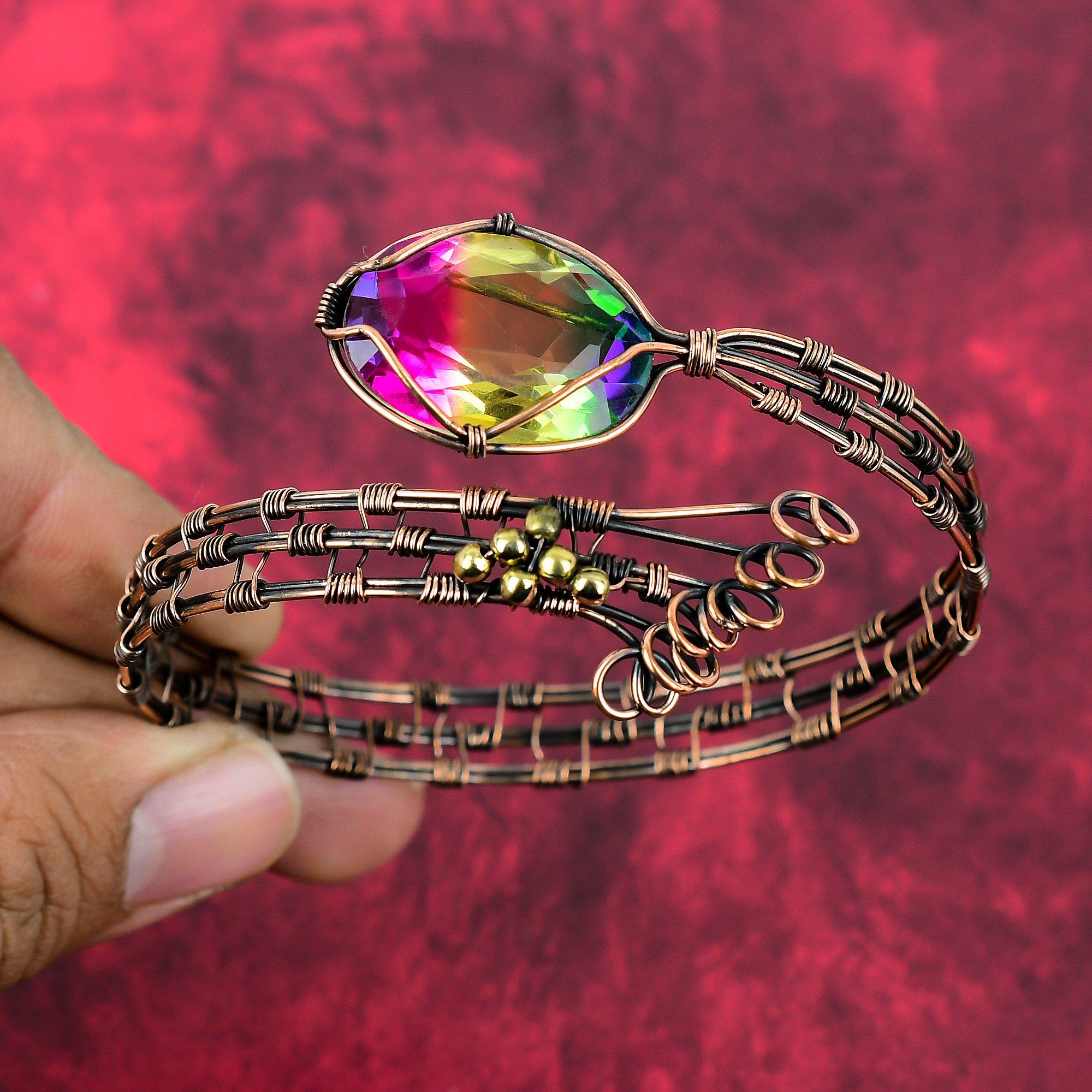 Faceted Multi Tourmaline Bangle Copper Wire Wrapped Handmade Bangle Gemstone Cuff Bracelet Adjustable Bangle Copper Jewelry Gifts For Mother Adjustable
Faceted Multi Tourmaline Bangle Copper Wire Wrapped Handmade Bangle Gemstone Cuff Bracelet Adjustable Bangle Copper Jewelry Gifts For Mother Adjustable