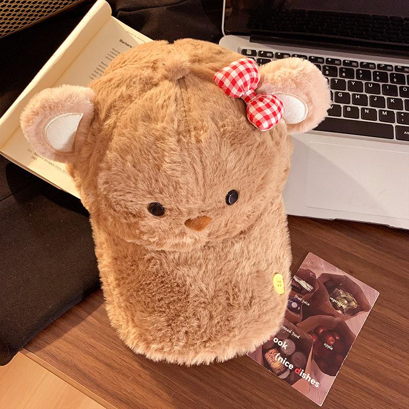 Cute bow blush bear plush baseball cap women s season cartoon sweet big head circumference warm cap One size fits all хакі
Cute bow blush bear plush baseball cap women s season cartoon sweet big head circumference warm cap One size fits all хакі