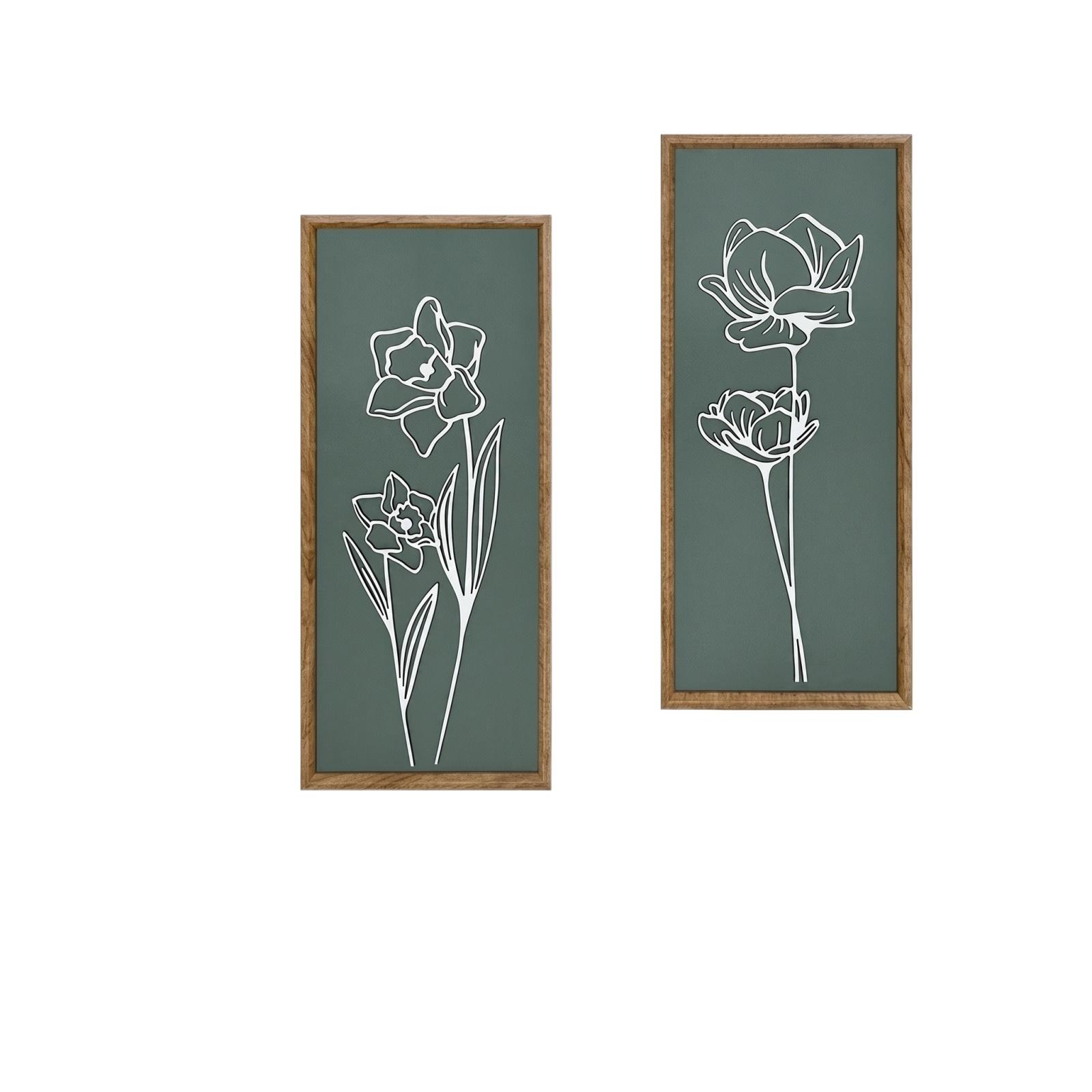 3D Botanical Wooden Wall Art Set of 2 with Floral Design and Natural Frame for Indoor Wall Decoration Living Room Bedroom One Size
3D Botanical Wooden Wall Art Set of 2 with Floral Design and Natural Frame for Indoor Wall Decoration Living Room Bedroom One Size