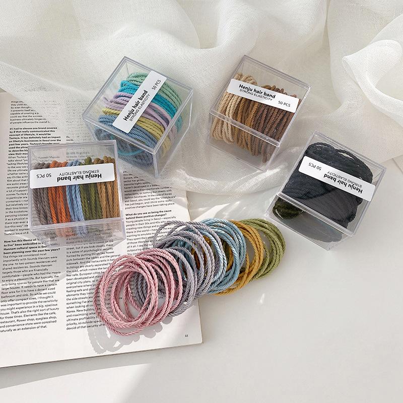 50pcs/lot Elastic Hair Band Girls High Elasticity Hair Rubber Band Elegant Solid Color Boxed Hair Ties Children Hair Accessories
50pcs/lot Elastic Hair Band Girls High Elasticity Hair Rubber Band Elegant Solid Color Boxed Hair Ties Children Hair Accessories