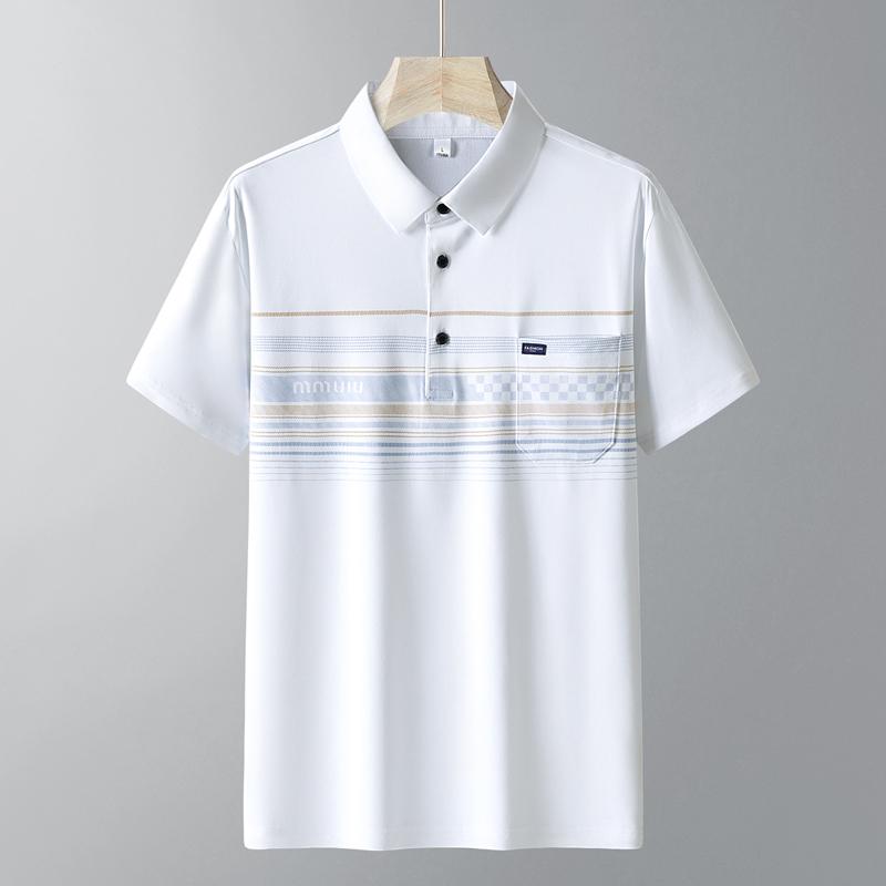 Summer Solid Color Men s Short Sleeved T-shirt Thin Business Lapel Men s Polo Shirt XL білий
Summer Solid Color Men s Short Sleeved T-shirt Thin Business Lapel Men s Polo Shirt XL білий