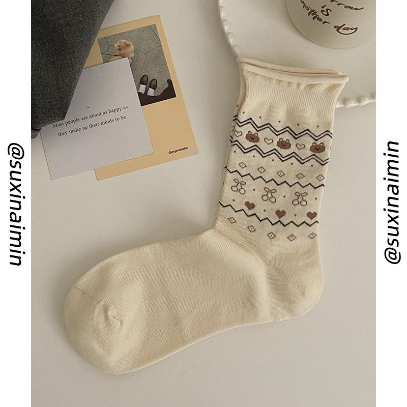 Boneless socks women s spring and autumn tube socks cute cartoon embroidered milk coffee stockings pile socks tide Вишня
Boneless socks women s spring and autumn tube socks cute cartoon embroidered milk coffee stockings pile socks tide Вишня