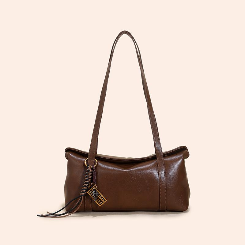 New Genuine Leather Retro Armpit Large Capacity Commuting Boston Crossbody Tote Bag коричневий
New Genuine Leather Retro Armpit Large Capacity Commuting Boston Crossbody Tote Bag коричневий