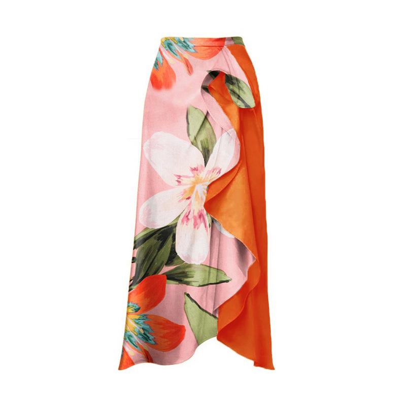 European & American Floral Midi Dress: Vacation Style & Casual Fit for Women Large помаранчевий
European & American Floral Midi Dress: Vacation Style & Casual Fit for Women Large помаранчевий