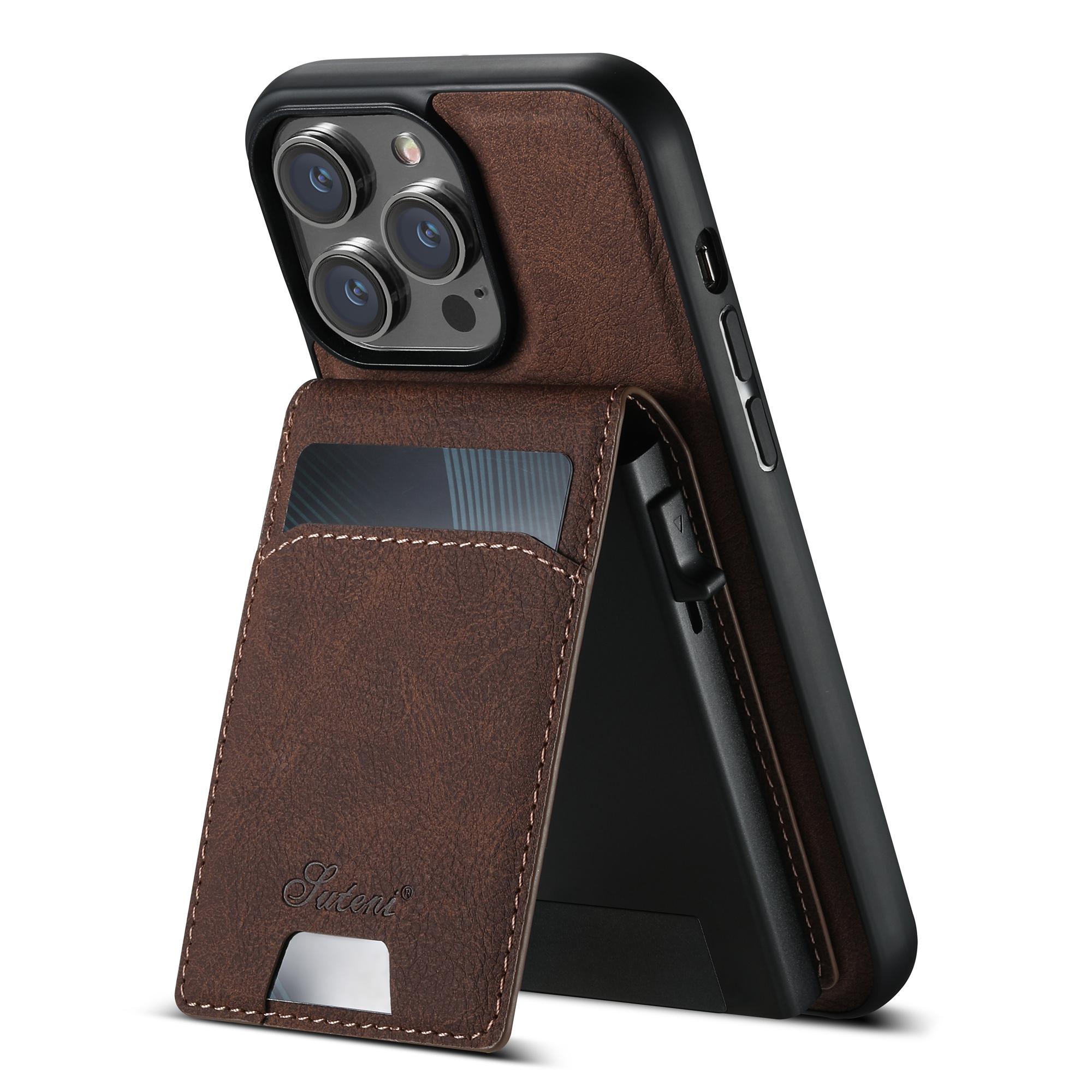 For iPhone 13 Pro Max Magnetic Case Card Holder Kickstand Litchi Texture Leather Back Cover Brown
For iPhone 13 Pro Max Magnetic Case Card Holder Kickstand Litchi Texture Leather Back Cover Brown