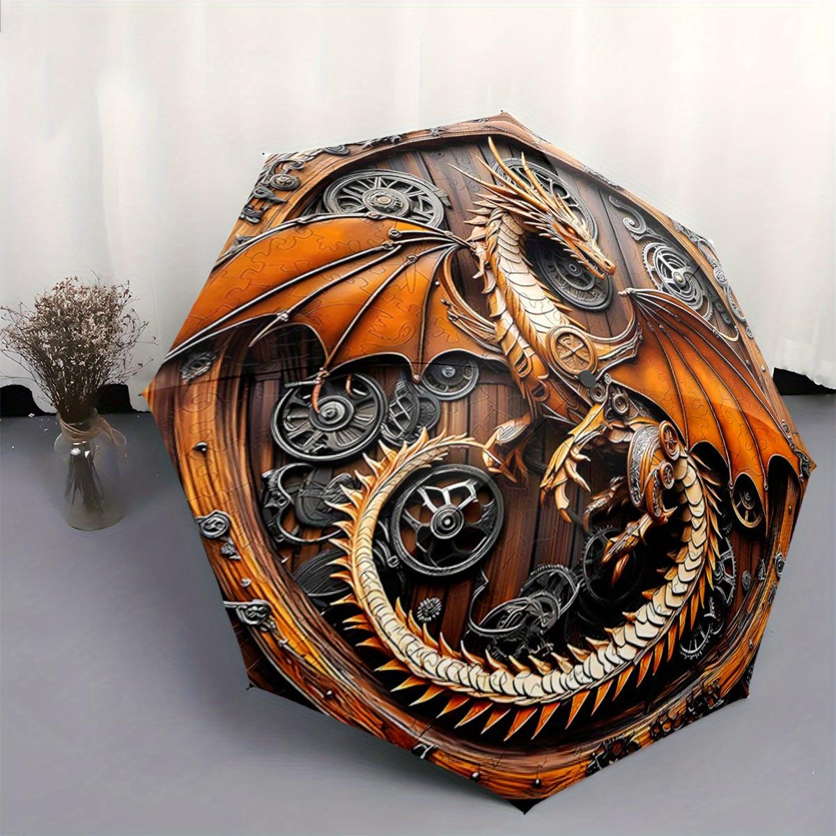 Automatic Open/Close Umbrella with Steampunk Dragon & Gear Mechanism - Automatic Folding Compact Umbrella, Portable Collapsibl (as the picture,iron&8K)
Automatic Open/Close Umbrella with Steampunk Dragon & Gear Mechanism - Automatic Folding Compact Umbrella, Portable Collapsibl (as the picture,iron&8K)
