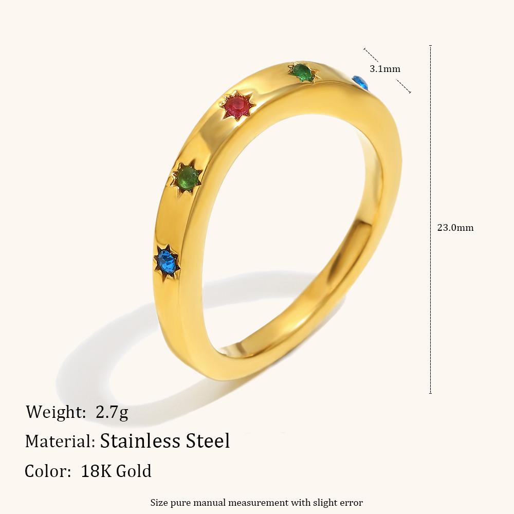 Dreamshow Trendy 18K Gold Plated Stainless Steel Narrow Band Ring Waterproof Star Zirconia Party Gift for Women 8 золотий
Dreamshow Trendy 18K Gold Plated Stainless Steel Narrow Band Ring Waterproof Star Zirconia Party Gift for Women 8 золотий