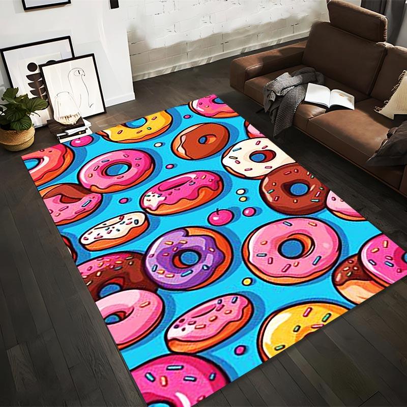 Colorful Donut Pattern Carpet with Sprinkles on Vibrant Blue Background Suitable for use as an anti-slip for living room bedroom sofas 40x60cm( 15x23in )
Colorful Donut Pattern Carpet with Sprinkles on Vibrant Blue Background Suitable for use as an anti-slip for living room bedroom sofas 40x60cm( 15x23in )