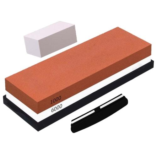 Double-sided whetstone for home use, for sharpening knives, for finishing, medium/finishing, for both stainless steel and steel, with rubber base and
Double-sided whetstone for home use, for sharpening knives, for finishing, medium/finishing, for both stainless steel and steel, with rubber base and