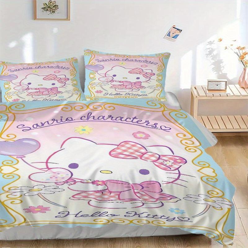 3 шт. Набор постельного белья с персонажами Sanrio Hello Kitty - Мягкий и удобный Декор для спальни, гостевой комнаты и общежития Набор постельного белья 1 пододеяльник + 2 наволочки.W096 135x200cm
3 шт. Набор постельного белья с персонажами Sanrio Hello Kitty - Мягкий и удобный Декор для спальни, гостевой комнаты и общежития Набор постельного белья 1 пододеяльник + 2 наволочки.W096 135x200cm