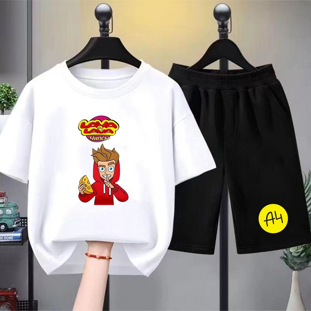 Summer Short Sleeve Children Age 5-15 Girls Set White Black Boy Tshirt+Shorts 2pcs Leisure Kids A4 Print Set Clothing 5-6Y
Summer Short Sleeve Children Age 5-15 Girls Set White Black Boy Tshirt+Shorts 2pcs Leisure Kids A4 Print Set Clothing 5-6Y