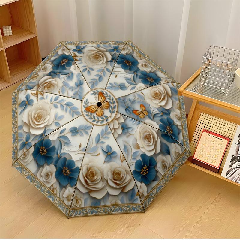 Floral Butterflies Umbrella Design 4 Theme Automatic Umbrella Compact 8-Rib Design Sturdy Construction Durable Umbrella Stylish Accessory
Floral Butterflies Umbrella Design 4 Theme Automatic Umbrella Compact 8-Rib Design Sturdy Construction Durable Umbrella Stylish Accessory