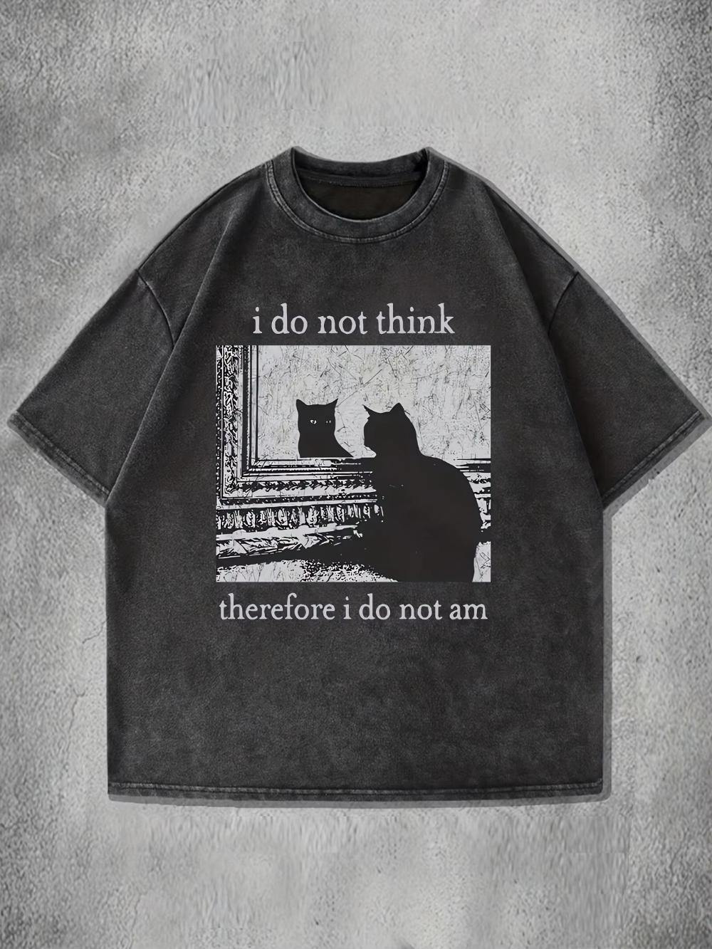 Unisex Washed Tshirt Casual Loose Fit Graphic TShirt I Do Not for THINK Therefore I Do Not Am Cat Print Summer Short Sleeve 2XL
Unisex Washed Tshirt Casual Loose Fit Graphic TShirt I Do Not for THINK Therefore I Do Not Am Cat Print Summer Short Sleeve 2XL