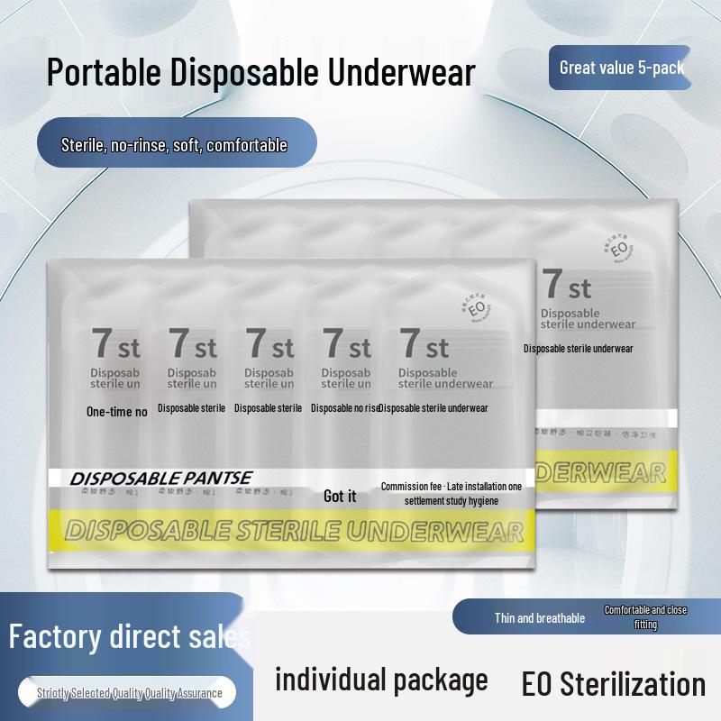 Men s Disposable Underwear: Sterile, Washable, Travel Essential, Individually Packaged XL (110-130 lbs)
Men s Disposable Underwear: Sterile, Washable, Travel Essential, Individually Packaged XL (110-130 lbs)