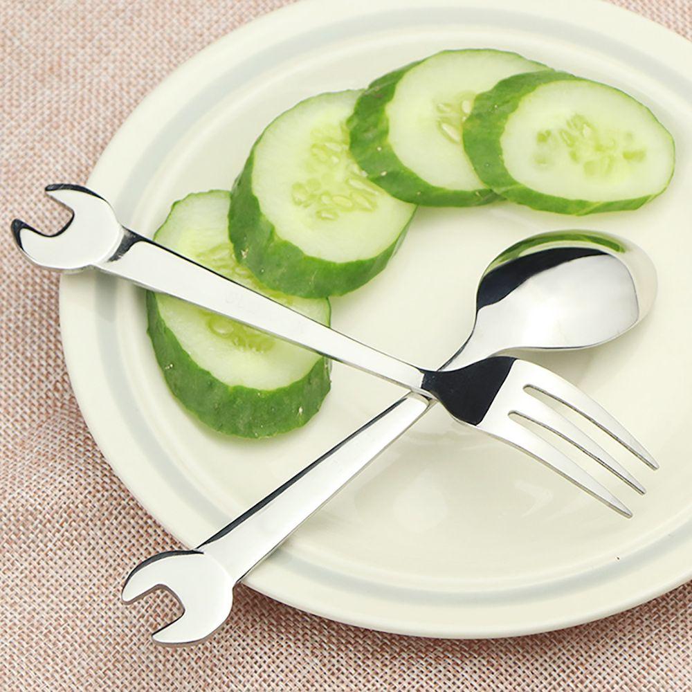 Edge Tea Fork Wrench Shape Stainless Steel Kitchen Accessories Dinner Spoon Home Cutlery Tableware S-spoon
Edge Tea Fork Wrench Shape Stainless Steel Kitchen Accessories Dinner Spoon Home Cutlery Tableware S-spoon
