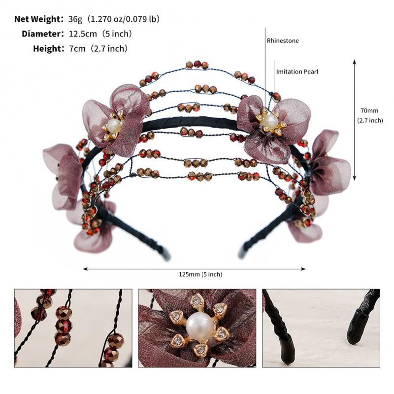 Korean Wedding Bride Hair Accessories Hand-knitted Flower Headband Beautiful Light Luxury Presser Jewelry Crystal Wide Women
Korean Wedding Bride Hair Accessories Hand-knitted Flower Headband Beautiful Light Luxury Presser Jewelry Crystal Wide Women