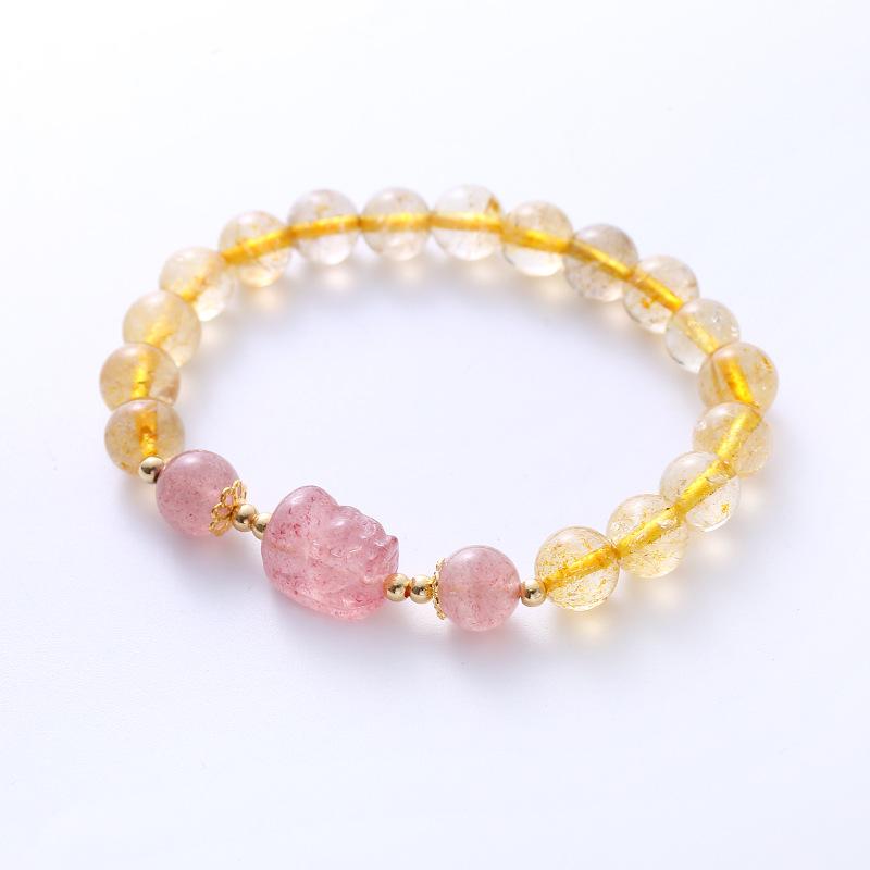 Natural strawberry crystal bracelet braided rope hand rope Bangles Women Fashion Jewelry accessories Gift жёлтый
Natural strawberry crystal bracelet braided rope hand rope Bangles Women Fashion Jewelry accessories Gift жёлтый