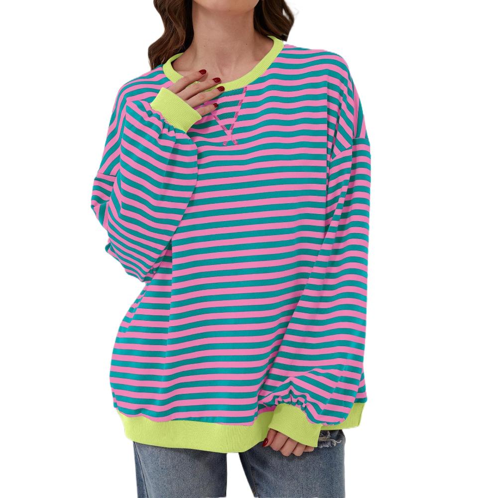 Patchwork Striped Oversized Sweatshirt Crew Neck Pullovers Women Y2K Long Sleeve T Shirts Women XL синій
Patchwork Striped Oversized Sweatshirt Crew Neck Pullovers Women Y2K Long Sleeve T Shirts Women XL синій
