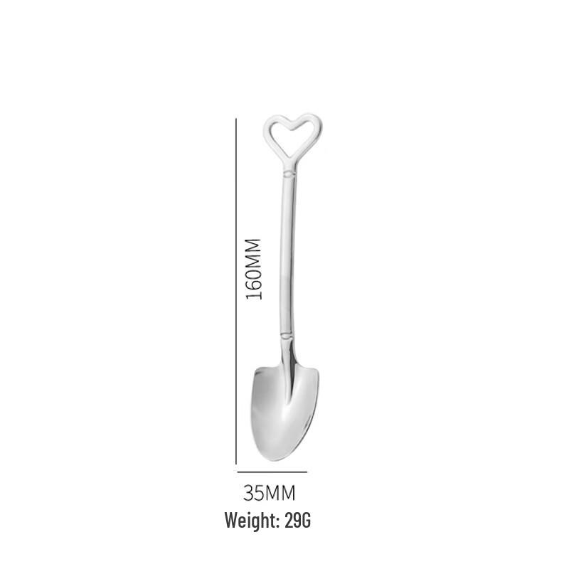 Abay Stainless Steel Heart Handle Shovel Dessert Spoons
Abay Stainless Steel Heart Handle Shovel Dessert Spoons