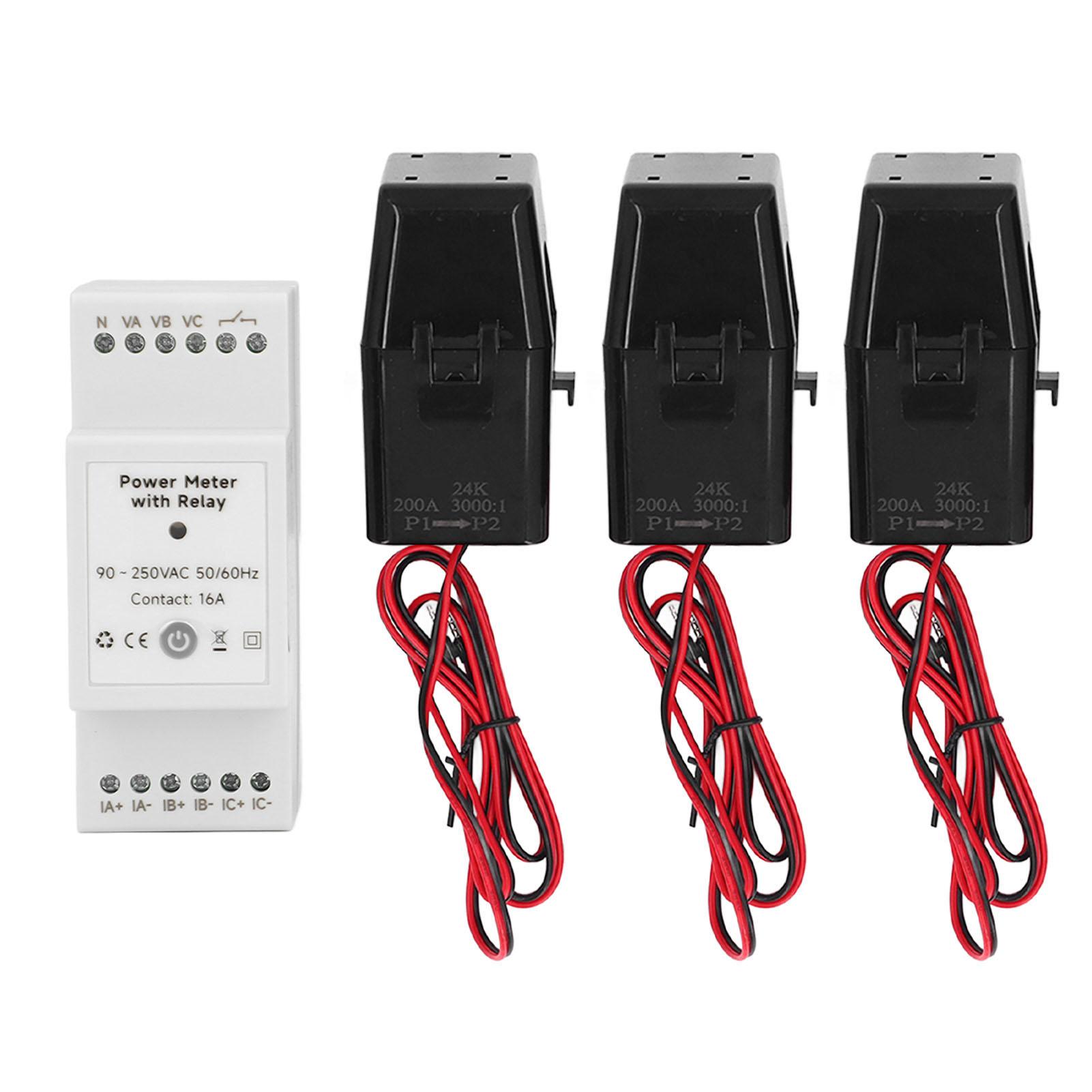 WiFi Smart Energy Meter with 3 200A Clamp Current Transformer 3 Phase 4 Wire KWh Power Meter for Sol
WiFi Smart Energy Meter with 3 200A Clamp Current Transformer 3 Phase 4 Wire KWh Power Meter for Sol