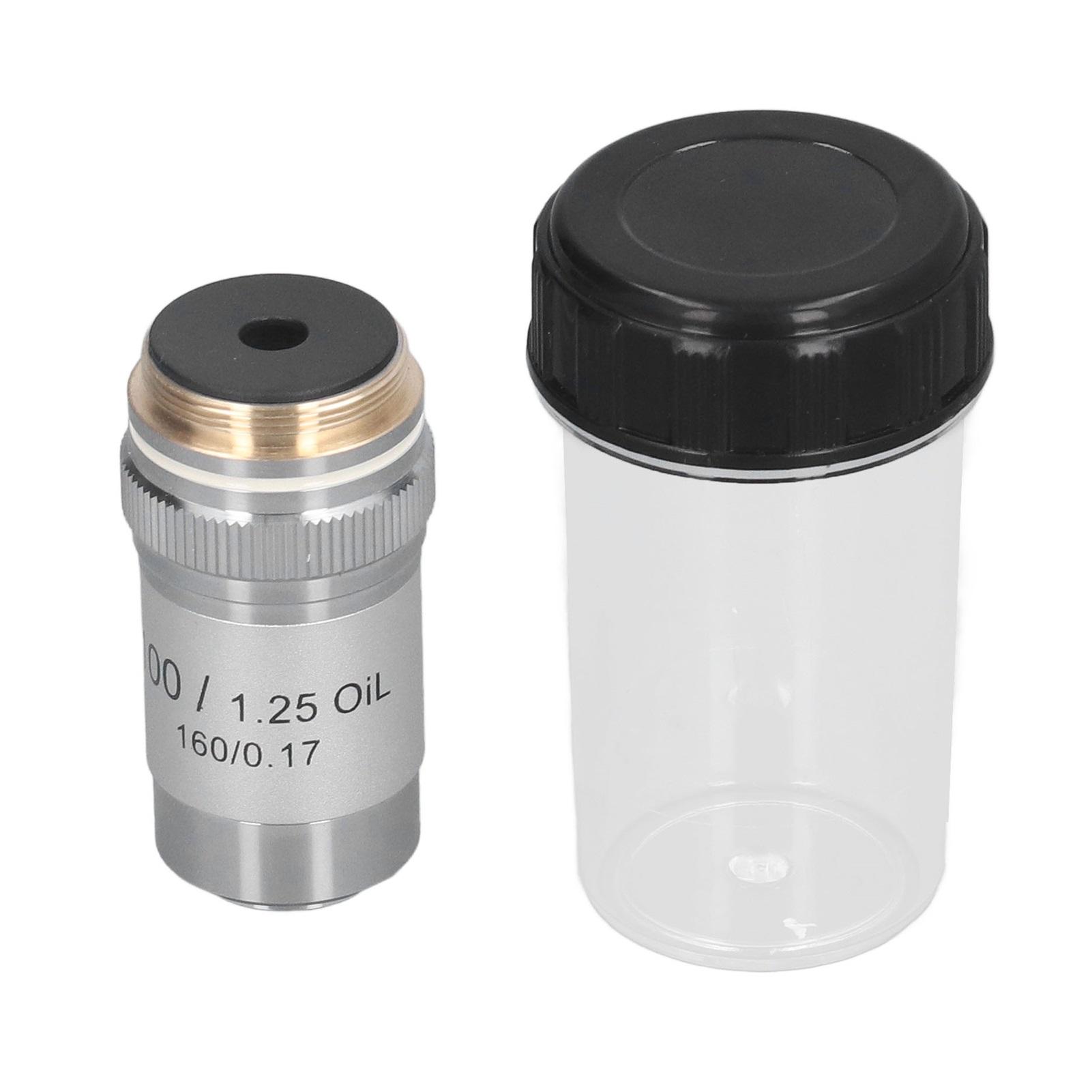 Achromatic Objective Brass Chrome Plated 100X High Power Microscope Lens Interface 20.2mm
Achromatic Objective Brass Chrome Plated 100X High Power Microscope Lens Interface 20.2mm