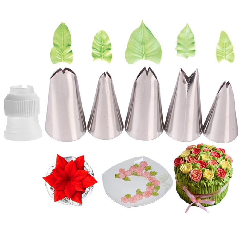 6Pcs Set Leaves Nozzles Stainless Steel Icing Piping Nozzles Tips Pastry Tips For Fondant Cake Baking Decorating Tools
6Pcs Set Leaves Nozzles Stainless Steel Icing Piping Nozzles Tips Pastry Tips For Fondant Cake Baking Decorating Tools