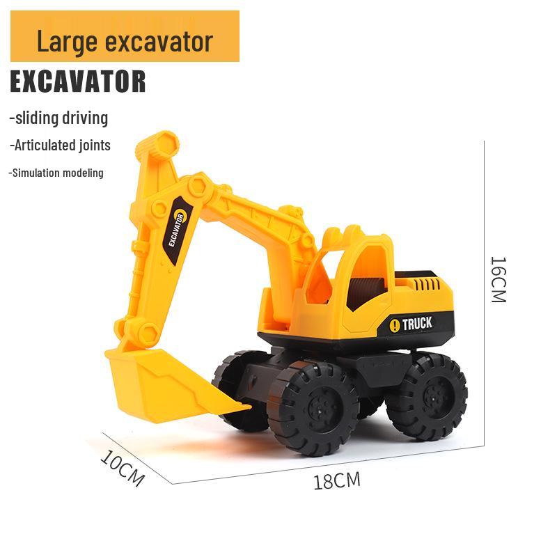 Очень большой ударопрочный набор игрушек-экскаваторов для детей - Скользящая пляжная инженерная машина