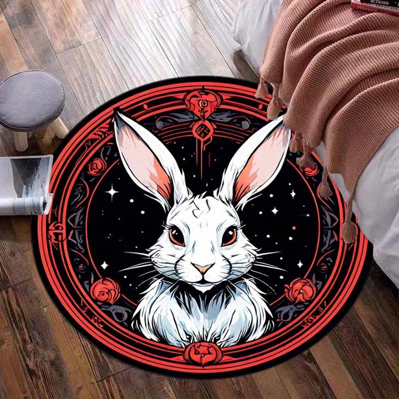Mystic WhiteRabbitRed FrameRound Rug Boho Art Fantasy Animal Bedroom Decor Magic Symbol Pattern Floor MatCrystal velvet carpet 60cmx60cm
Mystic WhiteRabbitRed FrameRound Rug Boho Art Fantasy Animal Bedroom Decor Magic Symbol Pattern Floor MatCrystal velvet carpet 60cmx60cm